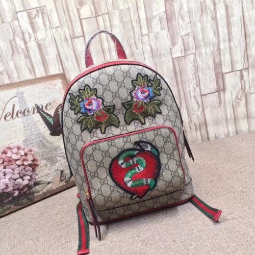Rucsac Gucci GG Supreme șarpe 427042 roșu