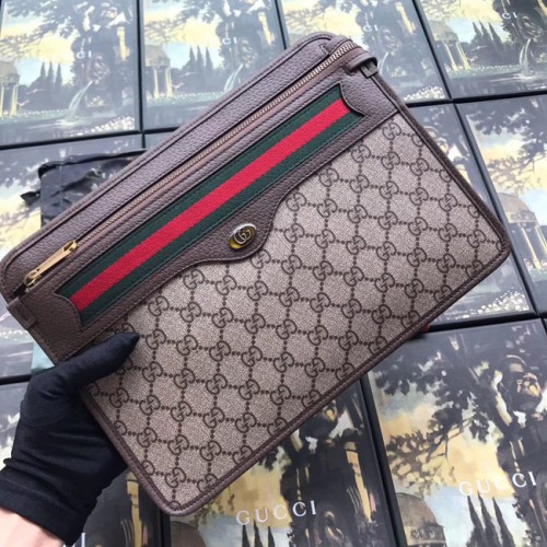 Geantă Gucci GG Supreme din pânză 597619 maro