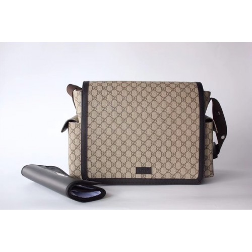 Geantă de scutece Gucci GG Supreme 495909 maro