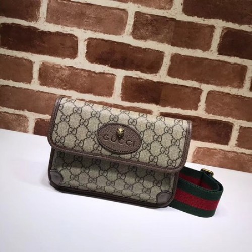 Borsetă Gucci GG Supreme din pânză 489617 maro