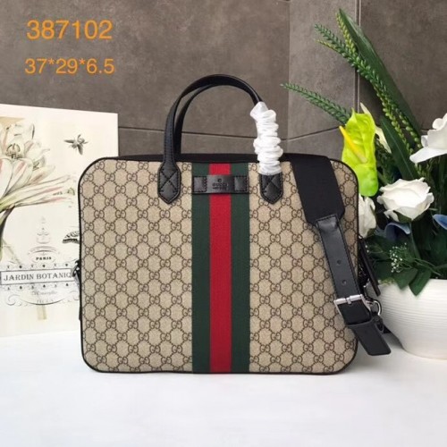 Geantă tote Gucci GG din pânză de calitate superioară 387102 maro
