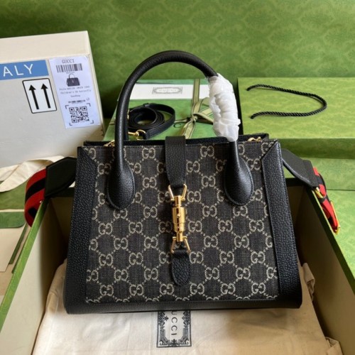 Geantă tote Gucci GG din denim 685129 Neagră