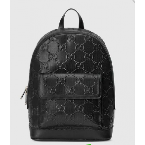 Rucsac Gucci cu imprimeu GG în relief 658579 negru