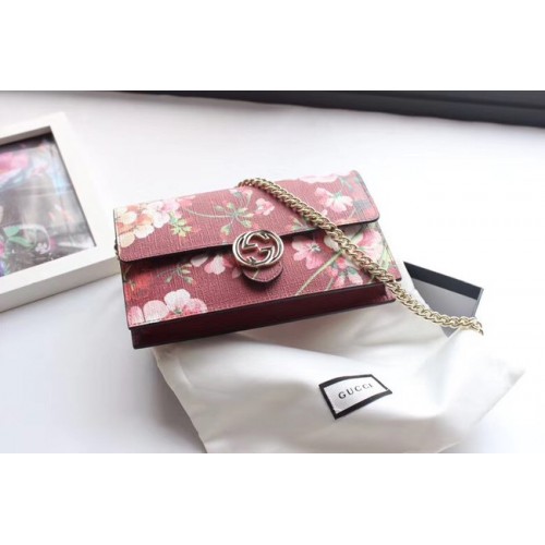 Poșetă de umăr Gucci GG din pânză de calitate superioară 409340 Burgundy