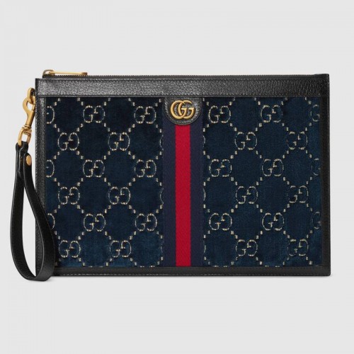 Geantă de mână Gucci GG din catifea 575371
