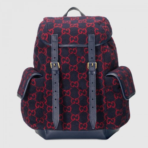 Rucsac mic Gucci din lână GG 598184 albastru