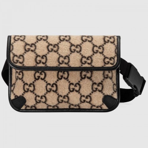 Geantă de mână Gucci GG din lână 598181 neagră