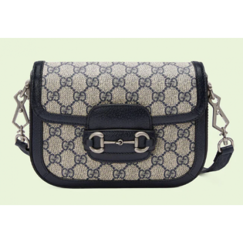 Geantă mică Gucci Horsebit 1955 GG 658574 albastră