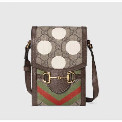 Geantă mică Gucci Horsebit 1955 625615 Maro