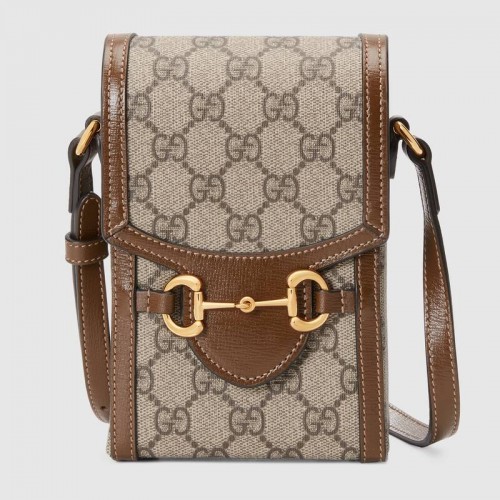 Geantă mică Gucci Horsebit 1955 625615 maro