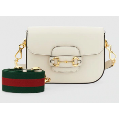 Geantă mică Gucci Horsebit 1955 658574 Albă