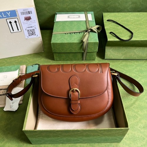 Geantă de umăr Gucci Horsebit 1955 675923 maro