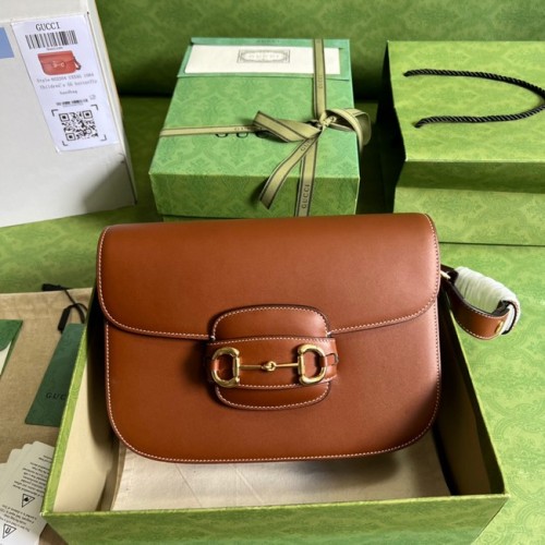 Geantă mică Gucci Horsebit 1955 602207 caramel