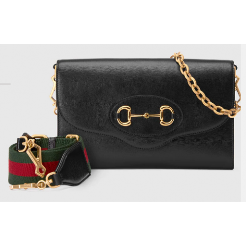 Geantă mică Gucci Horsebit 1955 677286 neagră