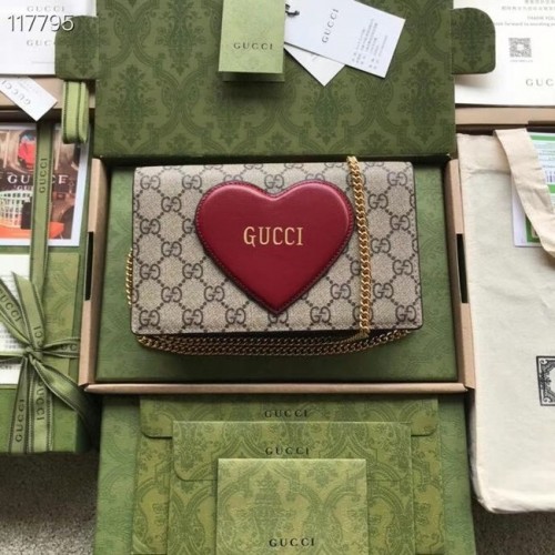 Portofel Gucci Horsebit 1955 cu lanț 648948 maro