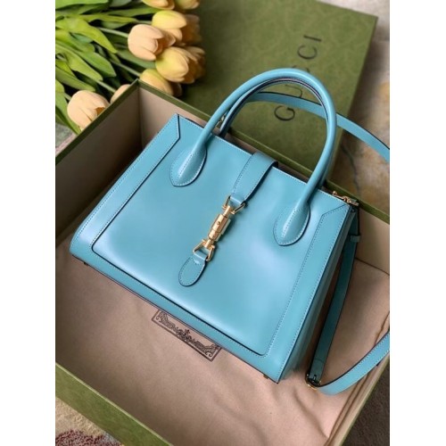 Geantă tote medie Gucci Jackie 1961 649016 albastru deschis