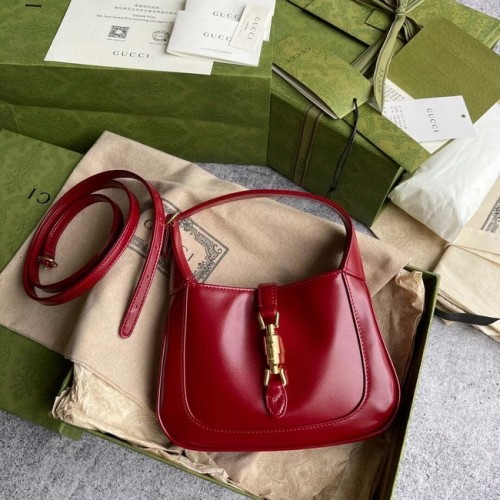 Geantă mini hobo Gucci Jackie 1961 637091 roșie