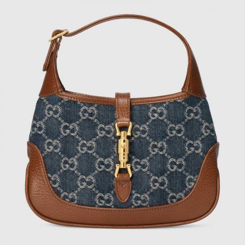 Geantă de umăr mini Gucci Jackie 1961 637092 Albastru închis