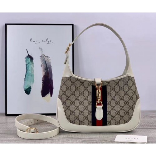 Geantă hobo mică Gucci Jackie 1961 636706 albă