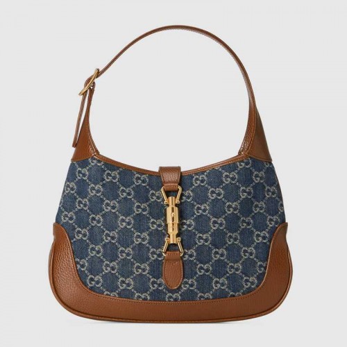 Geantă de umăr mică Gucci Jackie 1961 636706 Albastru închis