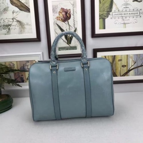 Geantă Gucci Joy Boston din PVC 193603 Albastru deschis