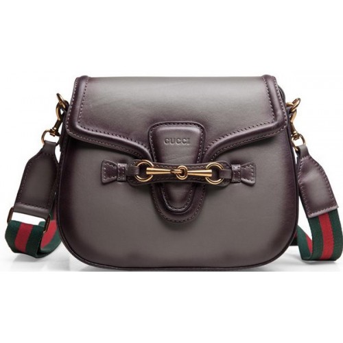Genți de umăr din piele Gucci Lady Web 383848 Gri