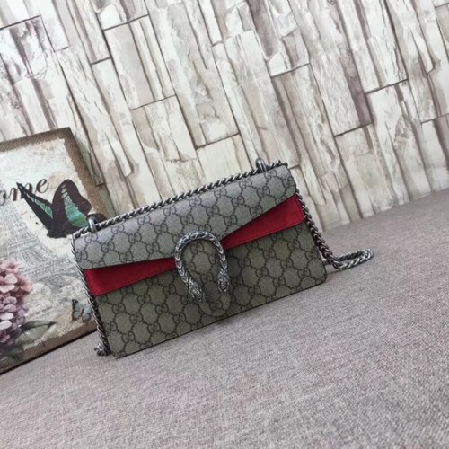 Geantă de umăr Gucci Dionysus medie din pânză GG 499623 roșie