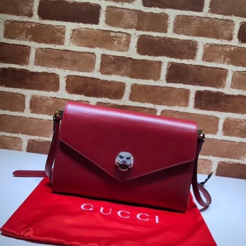Geantă de umăr medie Gucci 527857 roșie