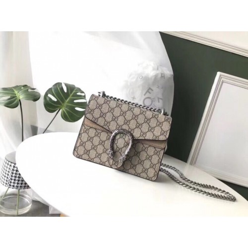 Geantă de umăr Gucci Mini Dionysus din pânză GG 421970 Kaki