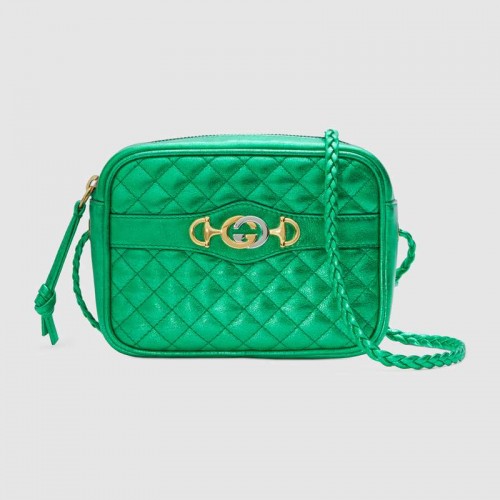 Geantă Gucci Mini din piele laminată 534950 verde