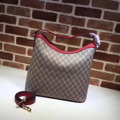 Geantă hobo Gucci Miss GG Canvas 414930 Roșie