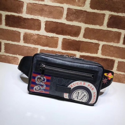 Geantă tip centură Gucci Night Courrier moale GG Supreme 474293 neagră