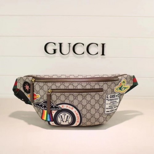 Geantă tip centură Gucci Night Courrier moale GG Supreme 529711 maro