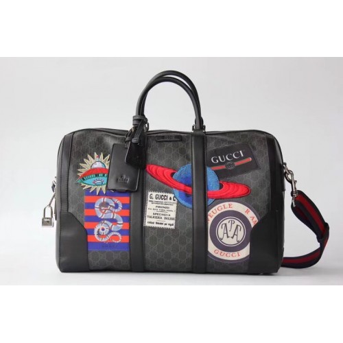 Geantă de mână Gucci Night Courrier moale GG Supreme 474131 neagră