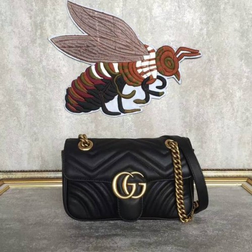 Gucci Now GG Marmont Mini Bag 446744 Negru