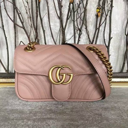 Gucci Now GG Marmont Mini Bag 446744 Roz deschis