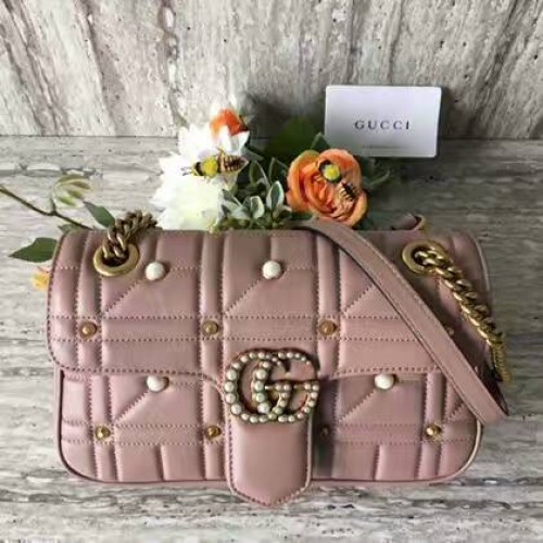 Geantă de umăr Gucci Now Marmont Mmatelasse 443497