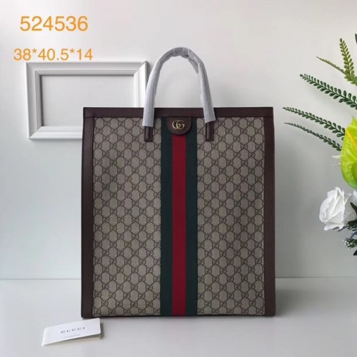 Geantă Gucci Ophidia GG medie cu mâner superior 524536 maro