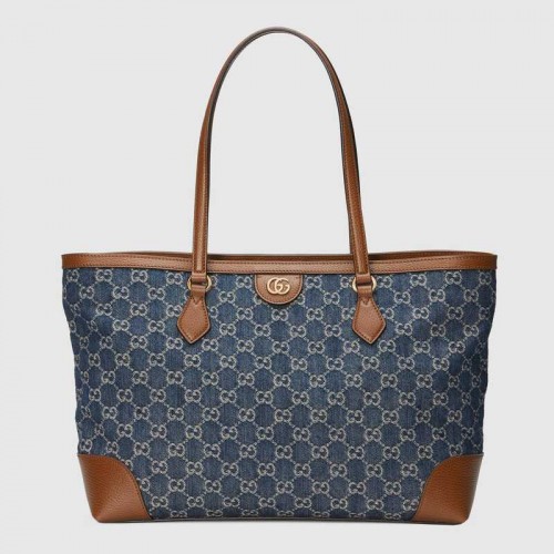 Geantă Gucci Ophidia GG medie 631685 Albastru închis