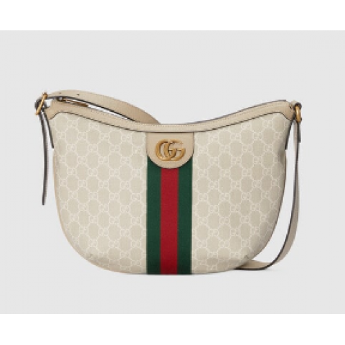 Geantă de umăr mică Gucci Ophidia GG 598125 Bej