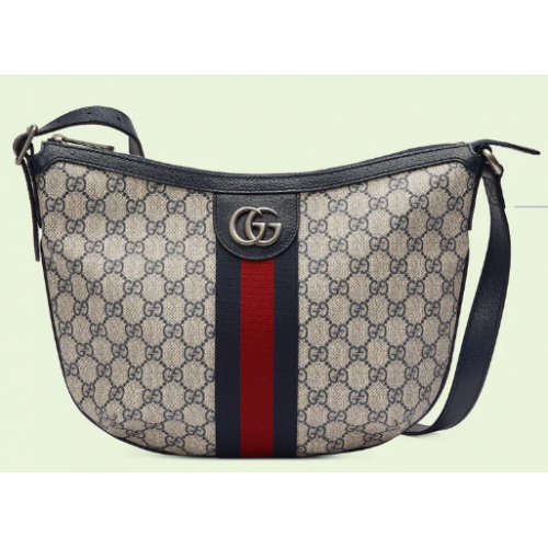 Geantă de umăr mică Gucci Ophidia GG 598125 Albastră