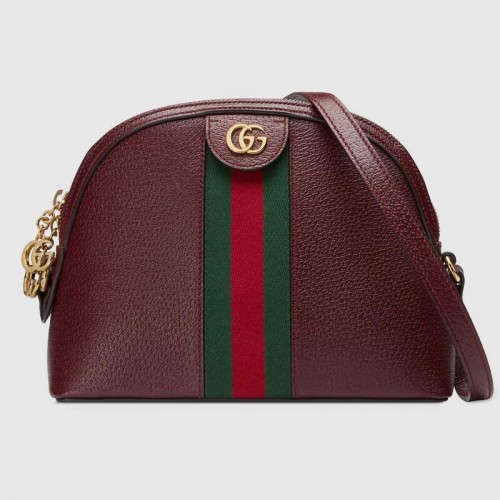 Geantă de umăr mică Gucci Ophidia 499621 Burgundy