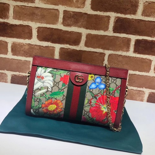 Geantă de umăr mică Gucci Ophidia 503877 roșie