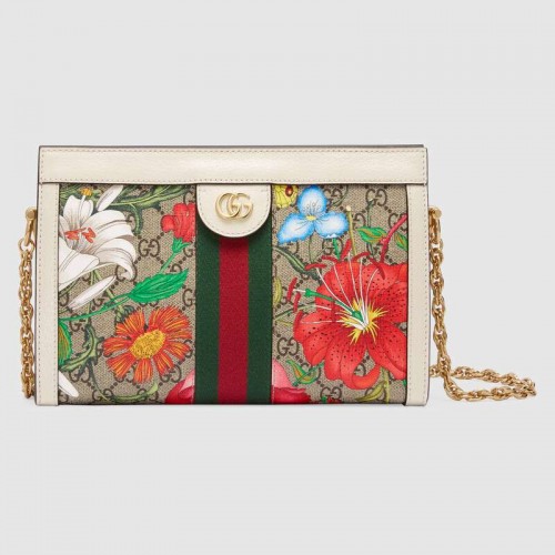 Geantă de umăr mică Gucci Ophidia 503877 albă