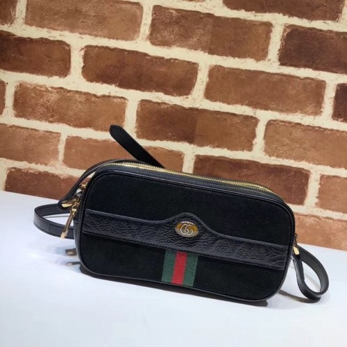 Geantă Gucci Ophidia mini GG 546597 catifea neagră
