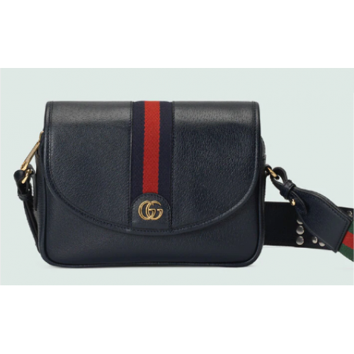 Geantă de umăr mini Gucci Ophidia 722117 Albastră