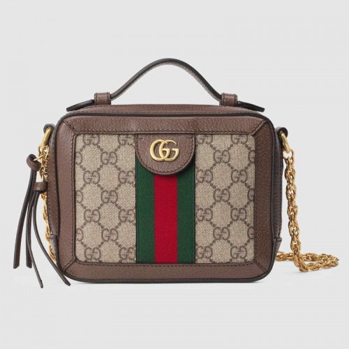 Geantă de umăr Gucci Ophidia series GG Mini 602576 maro