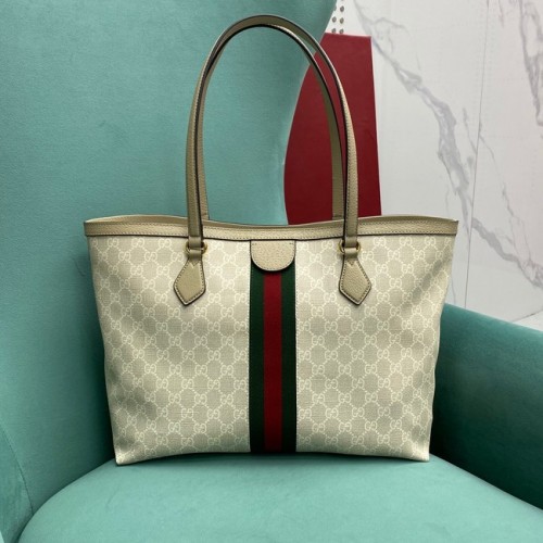 Geantă tote Gucci Ophidia series medie GG 631685 gri deschis