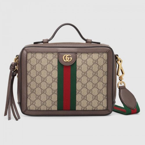 Geantă de umăr Gucci Ophidia mică GG 550622 maro