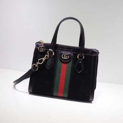 Geantă mică Gucci Ophidia GG 547551 Negru piele întoarsă